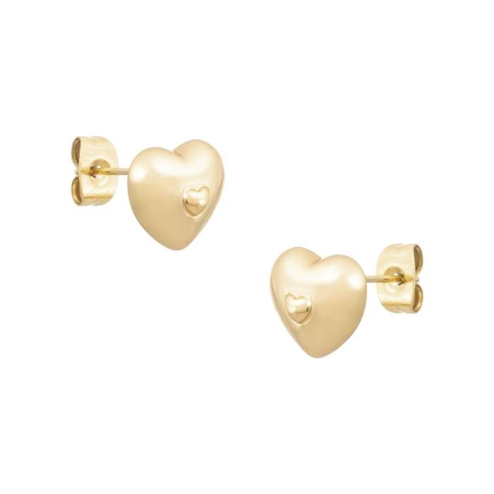 Heartbeat Gold Earrings