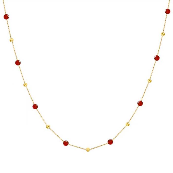 Luna Red Crystal Necklace