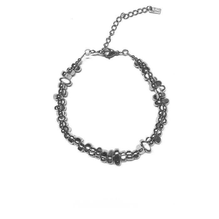 Pulsera Hematite Plata