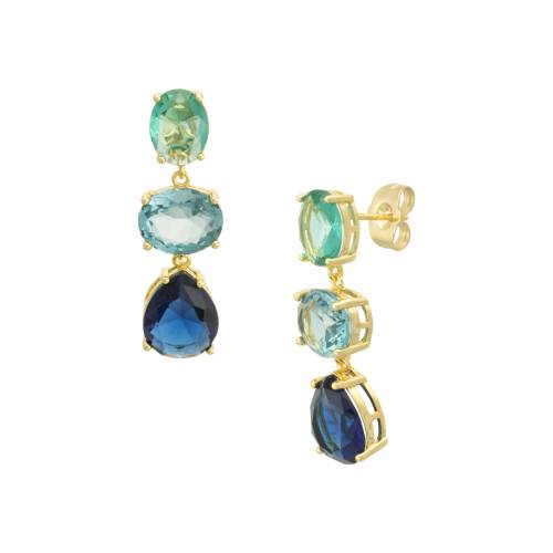 Pendientes Cristal Azul Idalia